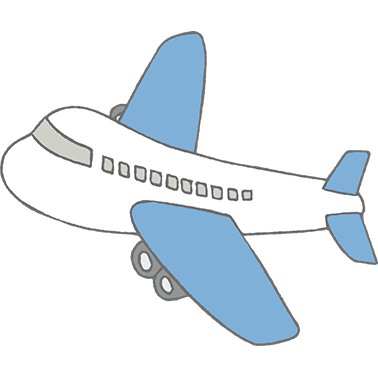 飛行機1の無料 フリー イラストかわいい手描きの無料素材「てがきっず」保育園・小学校・介護施設にぴったりのフリー素材イラスト