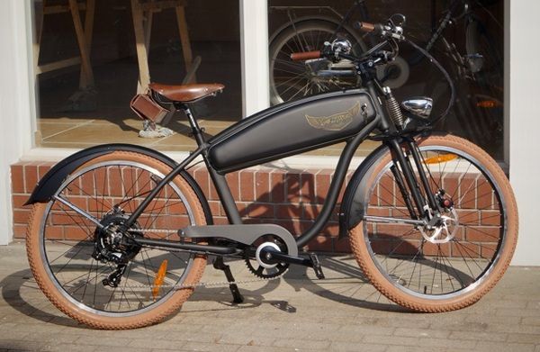 電動自転車 ベルクレール、レトロバイクデザインの電動自転車「AWB03」開発。ファットタイヤで超