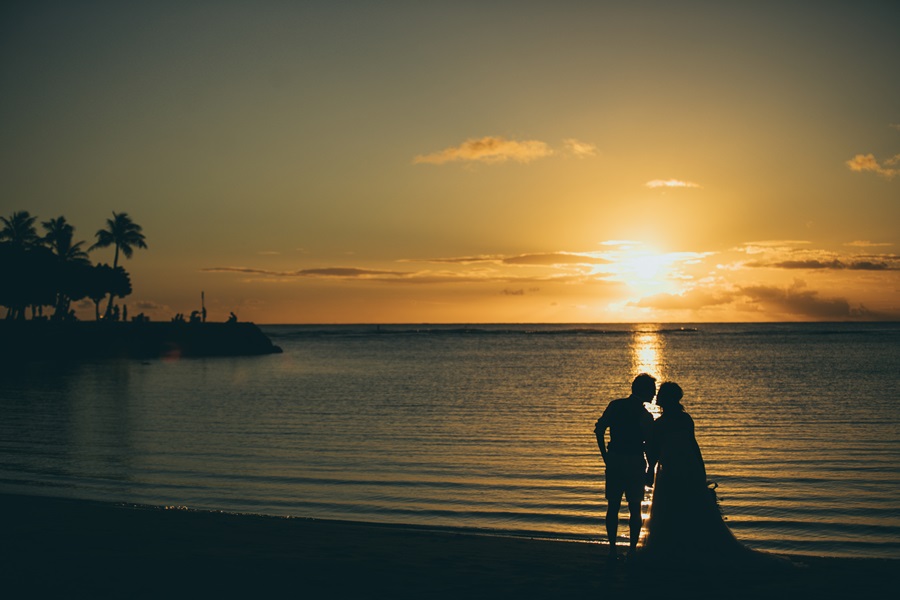 ハワイ オアフ島 サンセットビーチ 青空とヤシの木の写真素材FYI02565517ストックフォトの QleanMarket