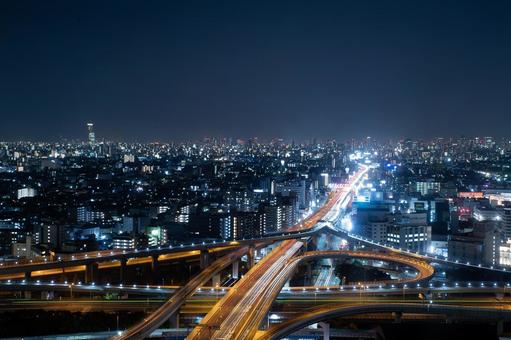 大阪 東大阪 夜景 高速
