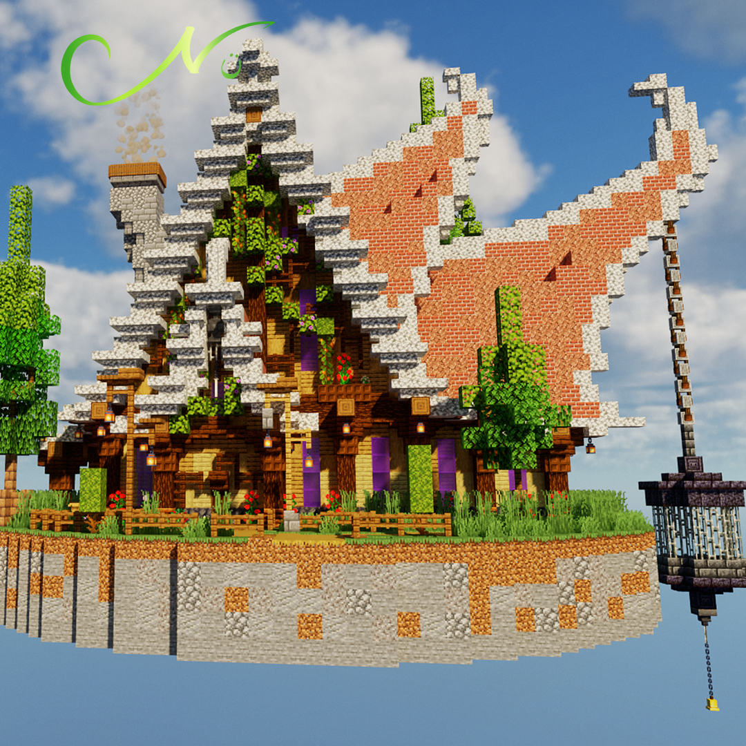 マインクラフト-寄棟屋根の作り方マイクラマルチプレイ日記ブログ