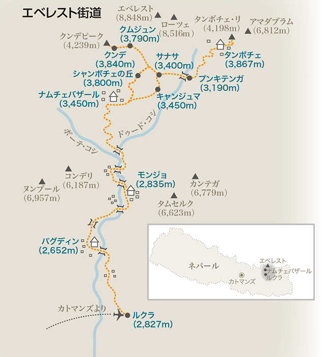 ネパール：エベレスト地図 - 旅行のとも、ZenTech