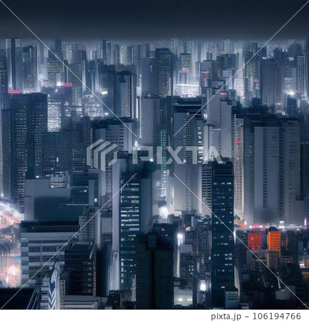 都会の屋上から撮ったビル群の写真・画像素材-Snapmart スナップマート
