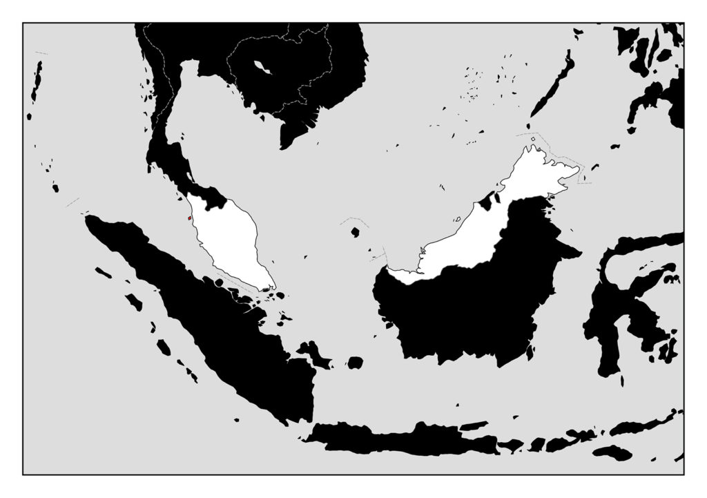 マレーシアの地図をイラストで見る、 ヒコーキが曲がって飛んでいくのはなぜ