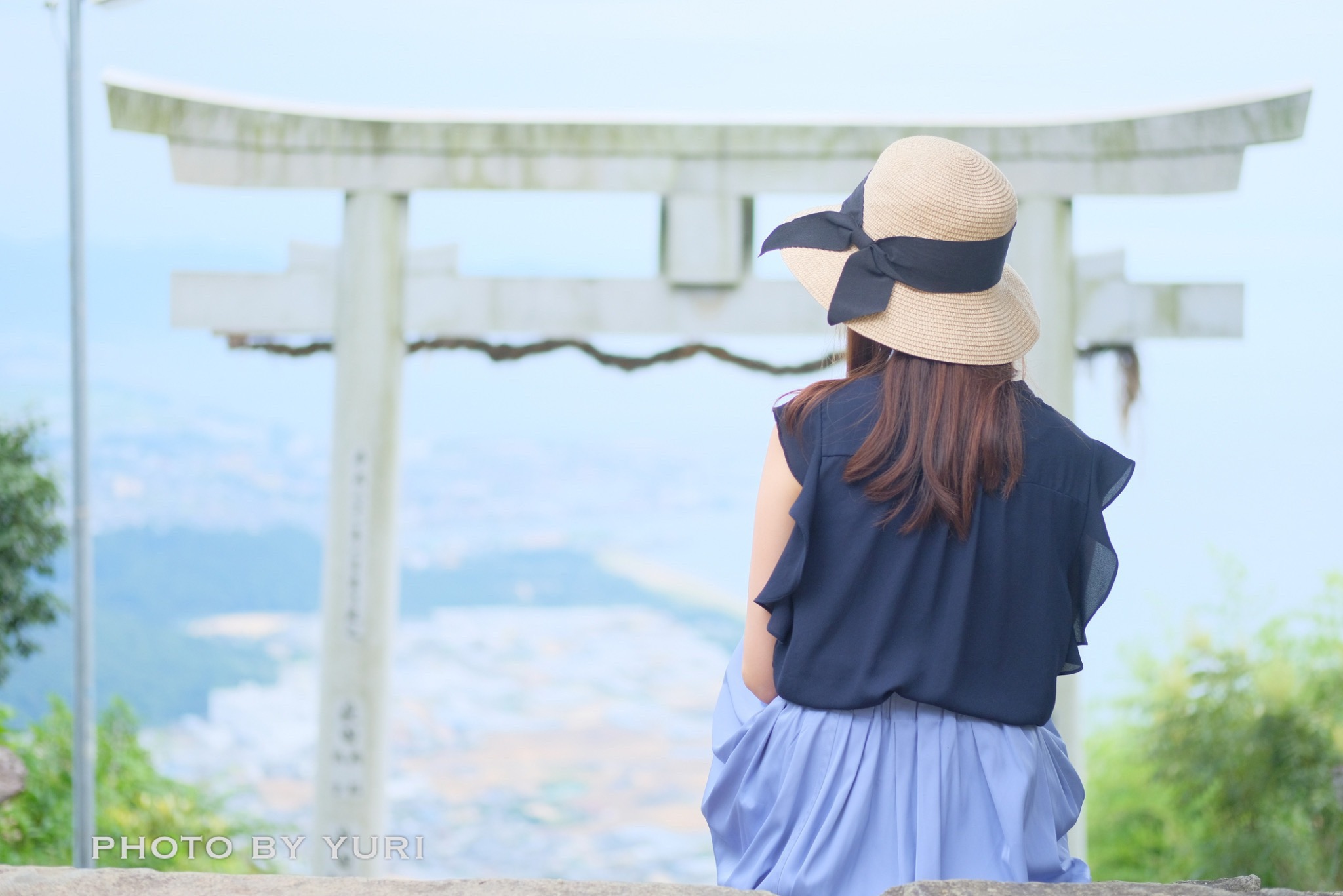 ⛩天空の鳥居⛩ 高屋神社で見る美しい瀬戸の夕景。 ✼•• ••✼•• ••✼