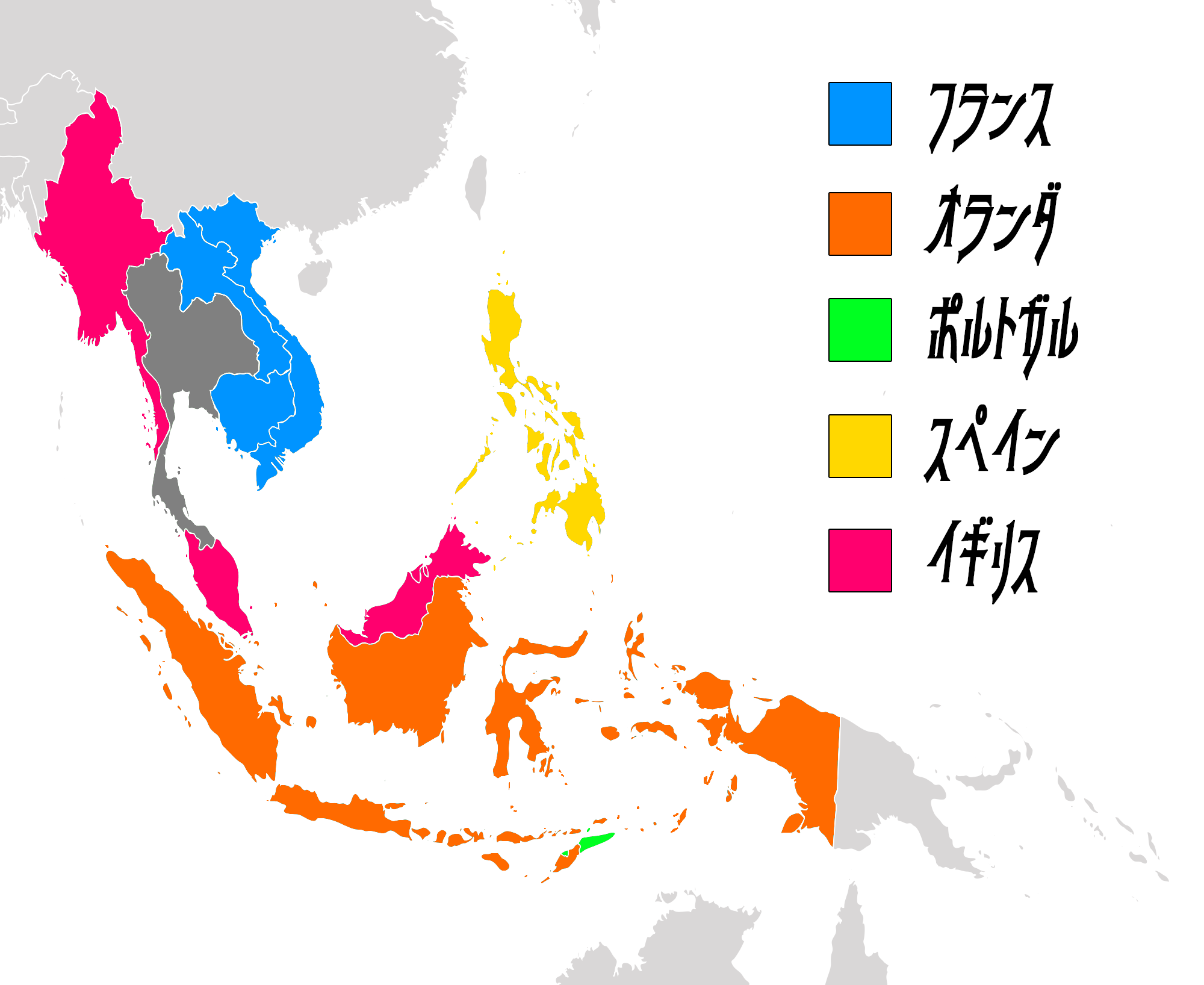 東南アジア地方図タペストリー世界地方別地図地図のご購入は「地図の専門店 マップショップ ぶよお堂」