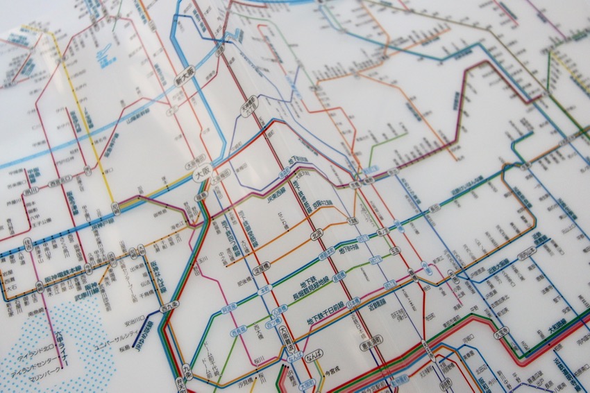 鉄道路線図チケットホルダー関西日本語 チケットホルダー地図のご購入は「地図の専門店 マップショップ