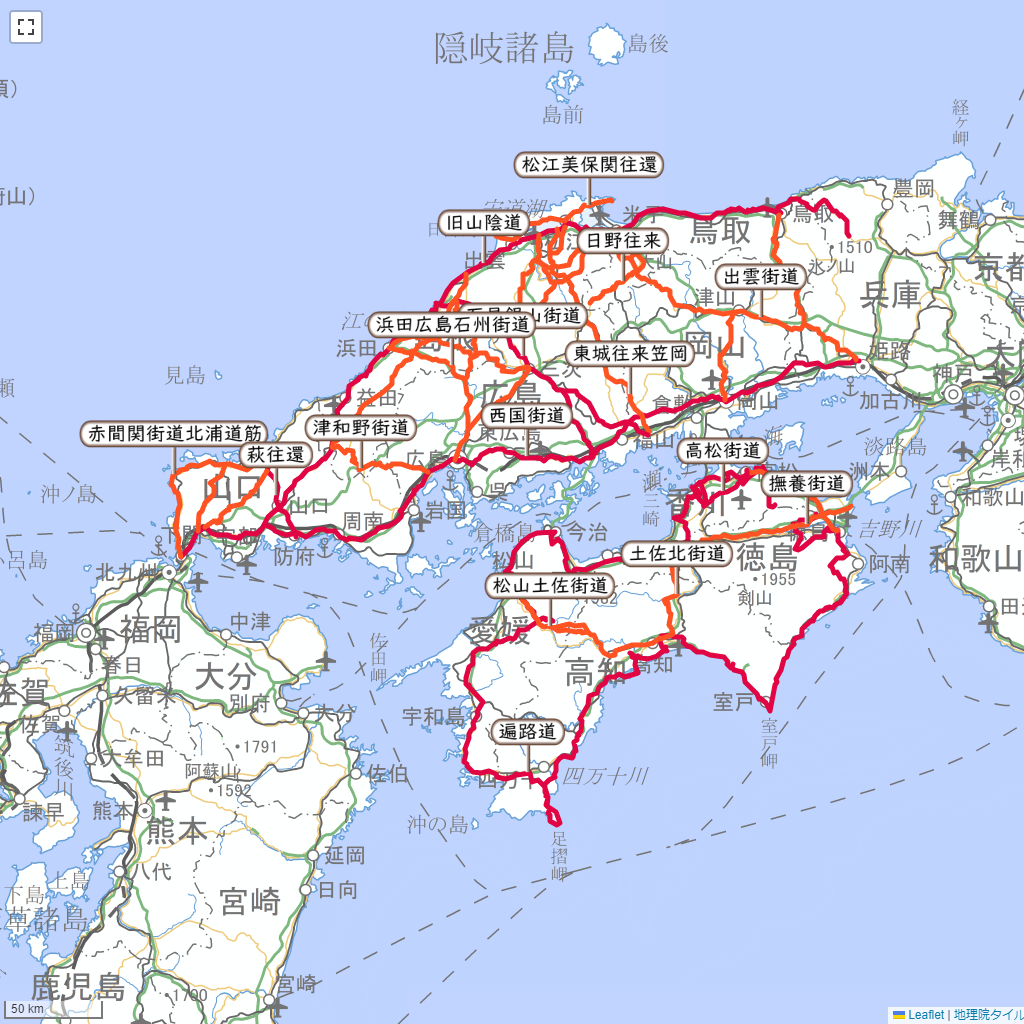 善光寺街道の宿駅絵地図