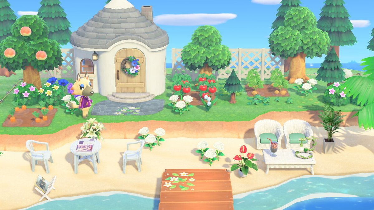 あつ森 噴水がある庭付きの豪邸を作ってます！お花全種も咲かせました☆まくらびんブログ