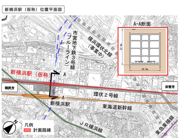 相鉄・東急直通線 新横浜駅の出入口計画策定。新横浜駅入口交差点の四隅に1か所ずつ 9月14日から説明動画公開と質問書受付へ