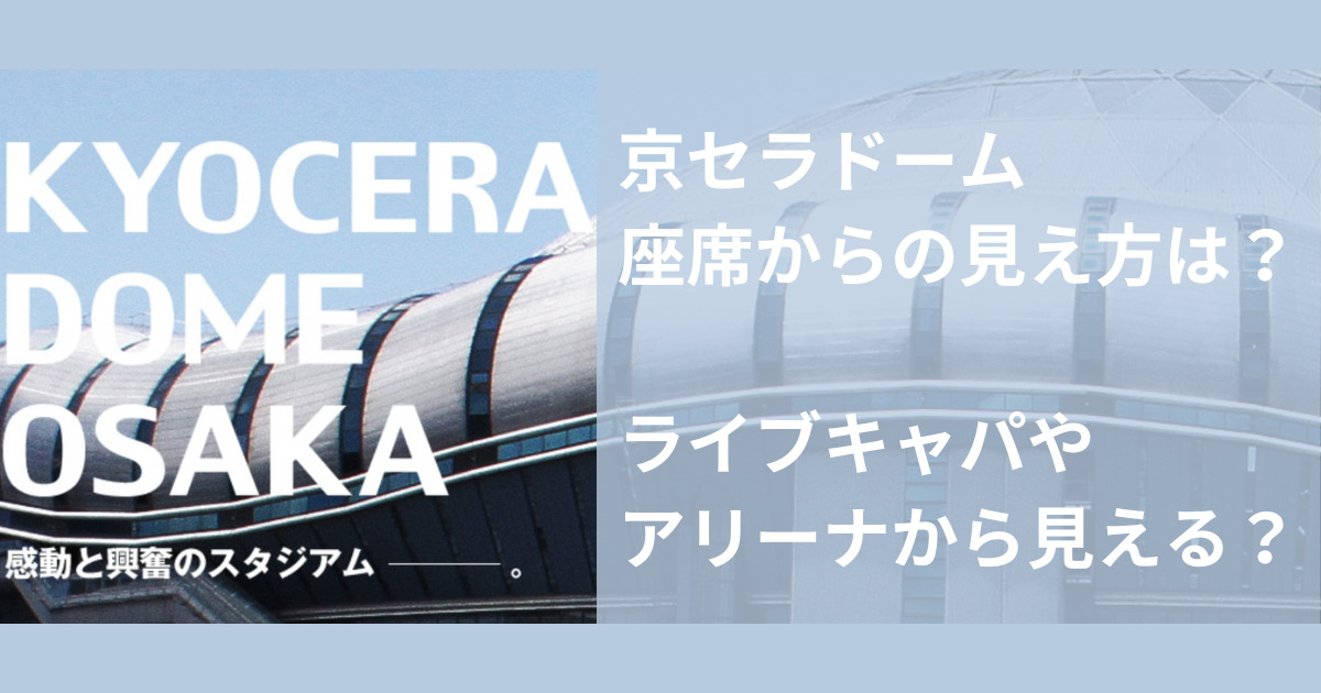 京セラドーム上段下段ステサイからのライブの見え方！トロッコ目線は何列目まで？Rizz