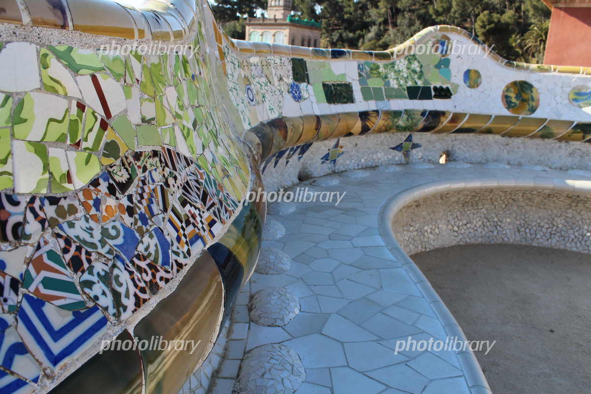 風景 公園 ベンチ ヨーロッパの写真素材 -