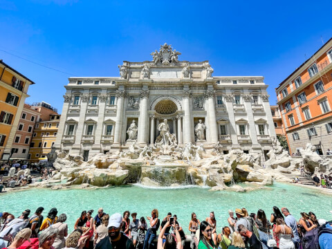 イタリア旅行No.26 夜の「トレビの泉」「スペイン広場」 -