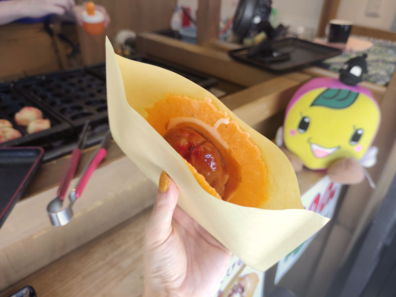 食べ歩き 川越名物かのんの「たこせん」150円はトロ旨でおすすめ！ 時の鐘近く食べて埼玉