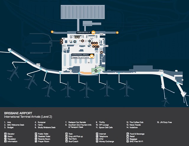 ブリスベン空港到着のご案内 空 港 到 着