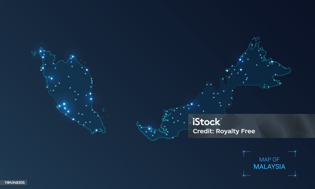マレーシア 白地図ベクター地図素材のダウンロード販売アフロモール