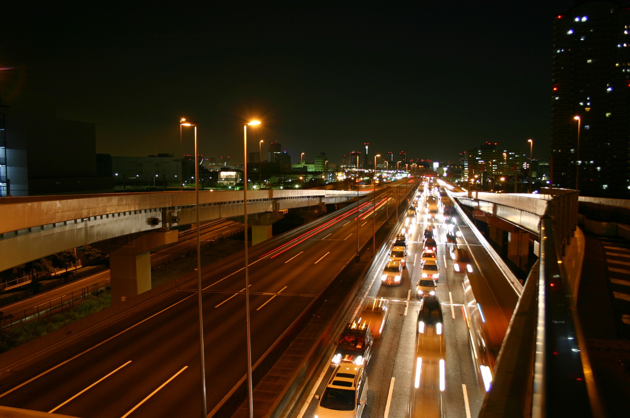 夜の高速道路 - No: 22358199写真素材なら「写真AC」無料