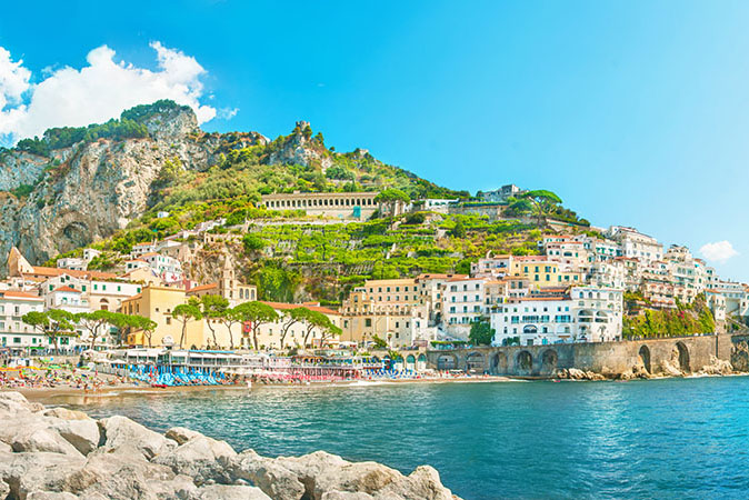 イタリア アマルフィ海岸の夕景 世界遺産158141965 の写真素材 -