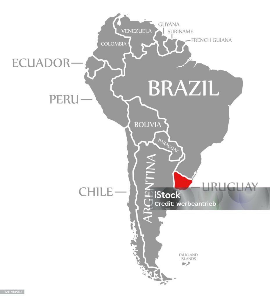 ウルグアイの詳細な国の地図 3Dモデル $30