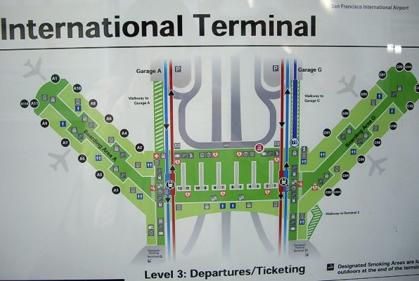 サンフランシスコ国際空港 国際線ターミナル出発階♪旅行とB級グルメのブログ