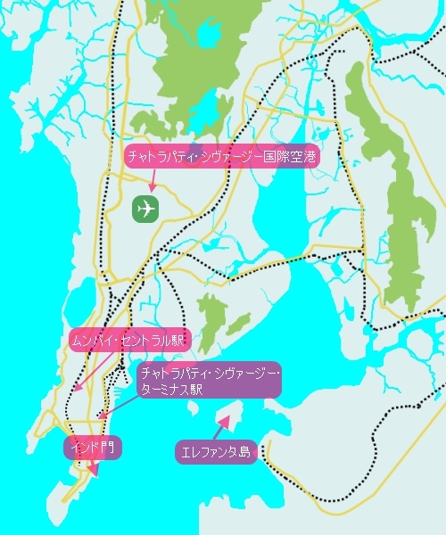 インド ムンバイ郊外のカンヘーリー石窟寺院への行き方