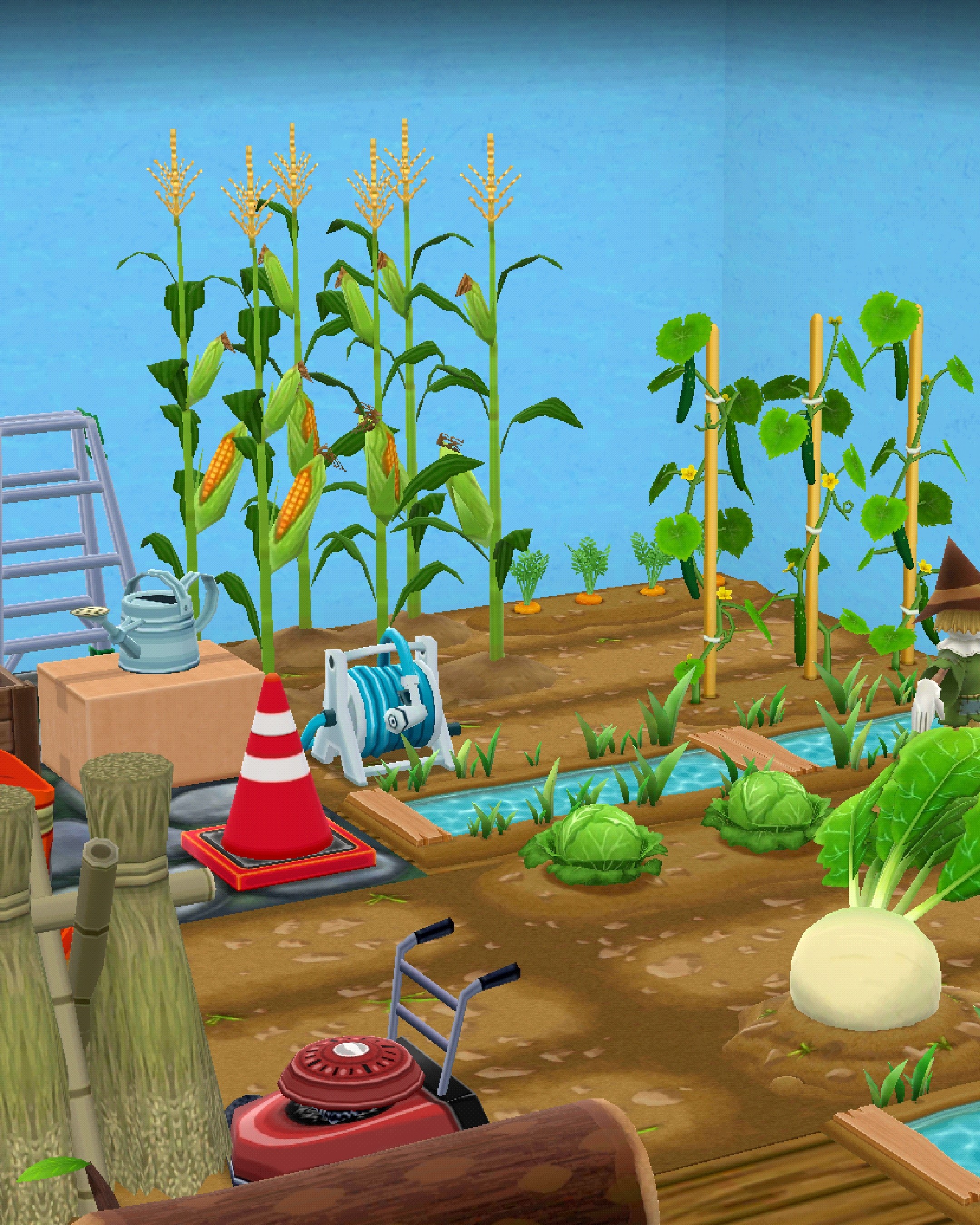 ポケ森レイアウト 海の家具を使った海底キャンプ場: のんびりアロマ島生活〜タイムトラベラー編