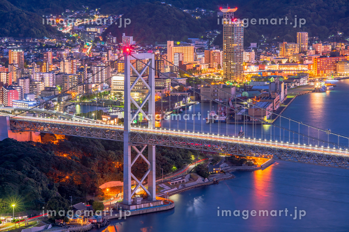火の山公園 山口県下関市の夜景 -
