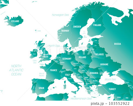 アイスランドのフリー素材地図世界地図