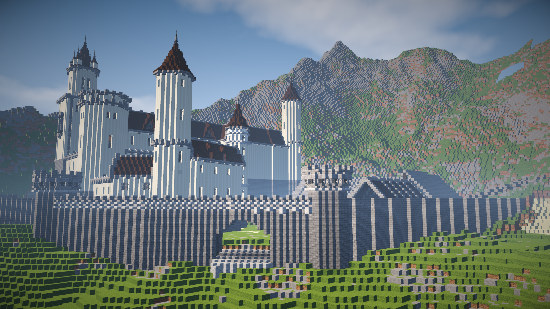 ファンタジーなワールドに挑戦 共同建築: みゅーずのマイクラ