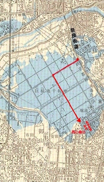 巨椋池干拓地の堤跡