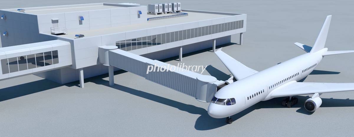 空港 ターミナル エアポート 旅客機のイラスト素材 -