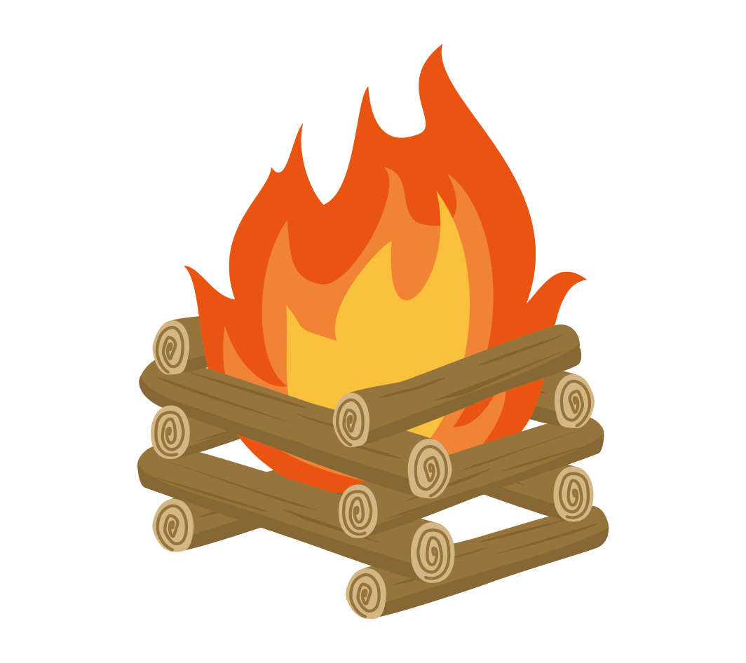 キャンプ キャンプ デフォルメ の無料イラスト。