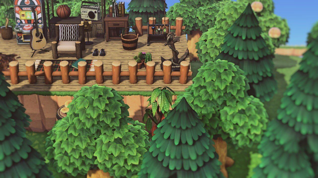 あつ森 海が見える丘の上のパン屋さん～崖上に建てるお家レイアウト～ - マイミーボックス myme