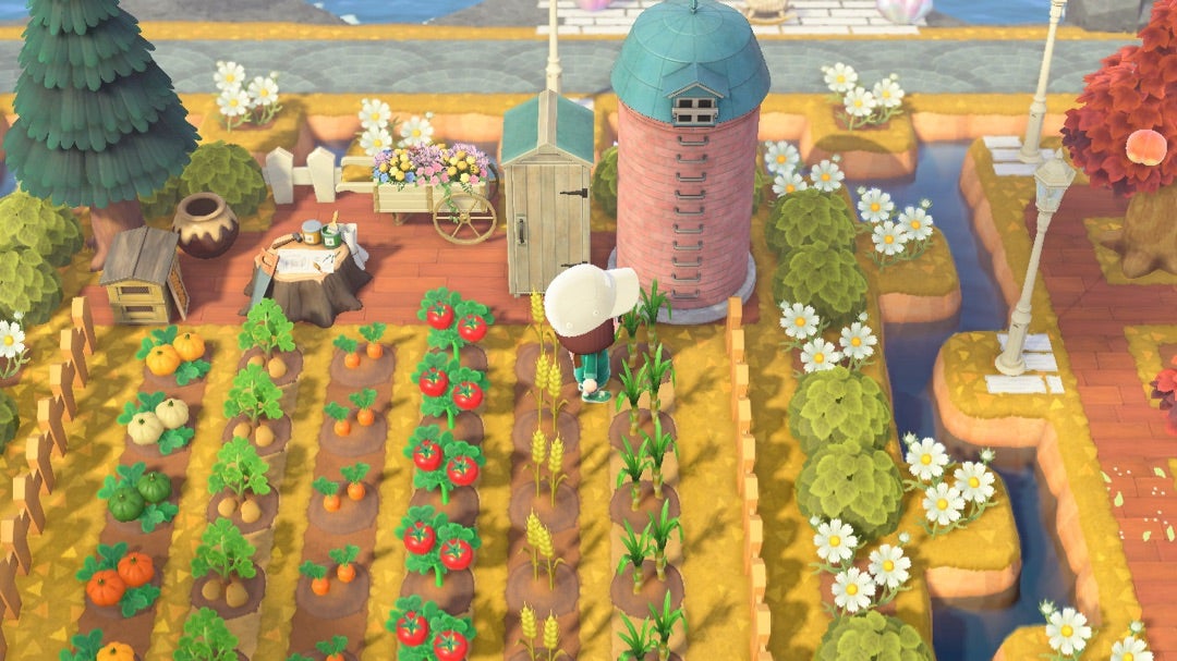 あつ森小スペースでも可愛いリンゴの果樹園 🍎赤基調お庭クリエイト島クリエイト