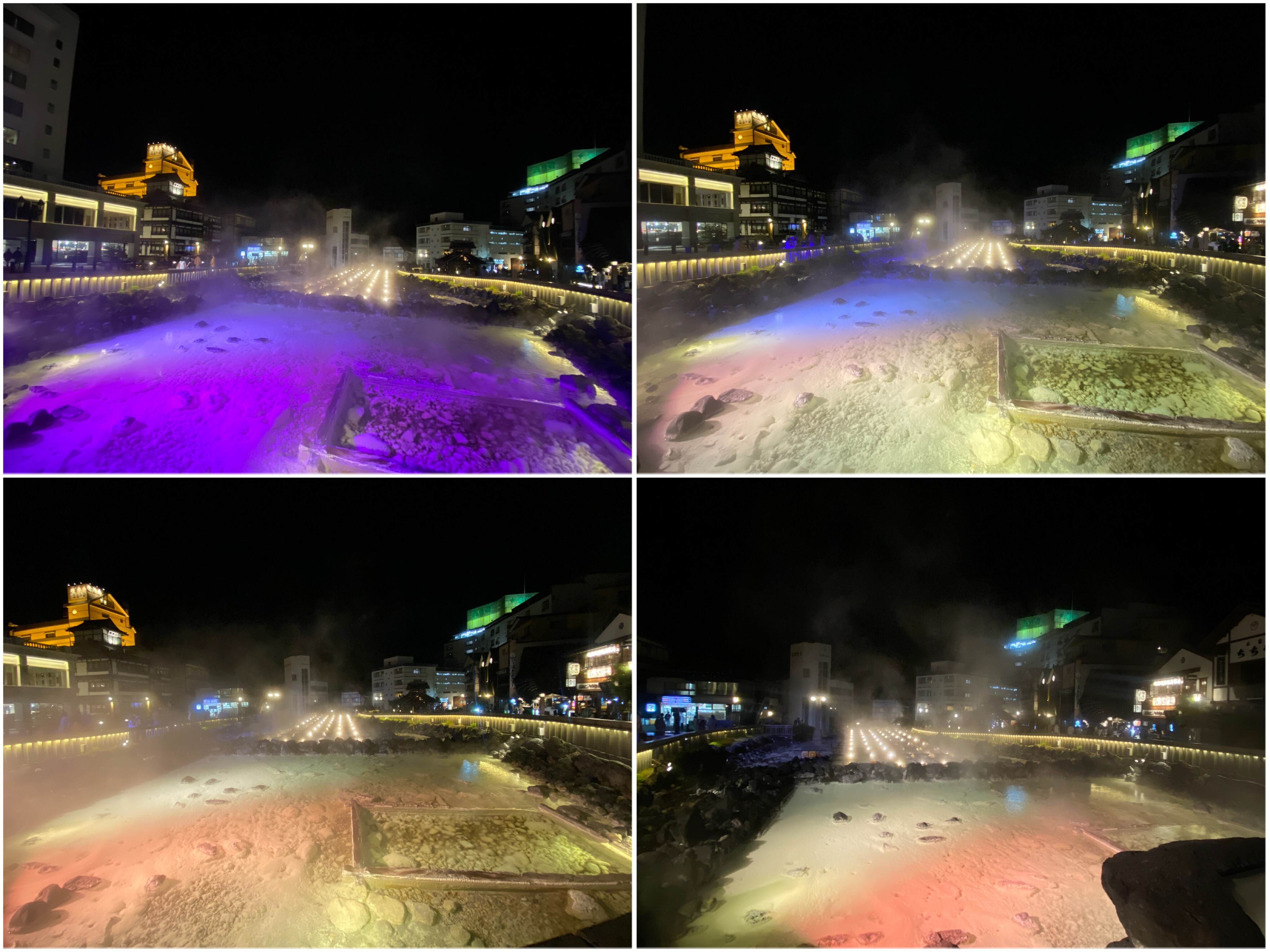 湯畑のライトアップは毎日２４時時まで。 21時回ると店が閉まってくのでその前が煌々としててオススメ📸みんな出かけてネ。そしてクロちゃんを探そう！🐈‍⬛草津温泉草津温泉観光草津観光草津群馬旅行湯畑