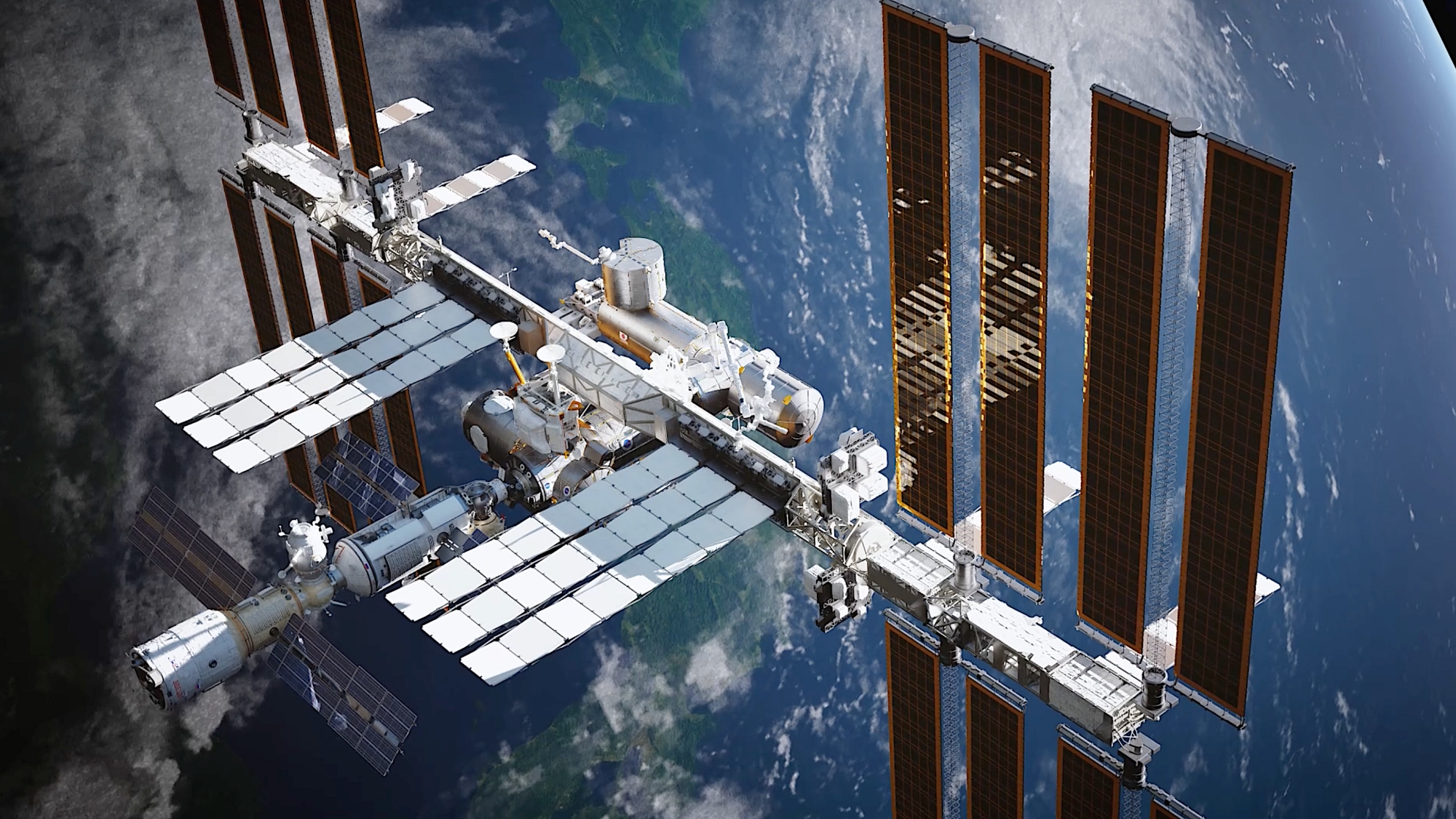 地球観測衛星が撮影した国際宇宙ステーション 今日の宇宙画像