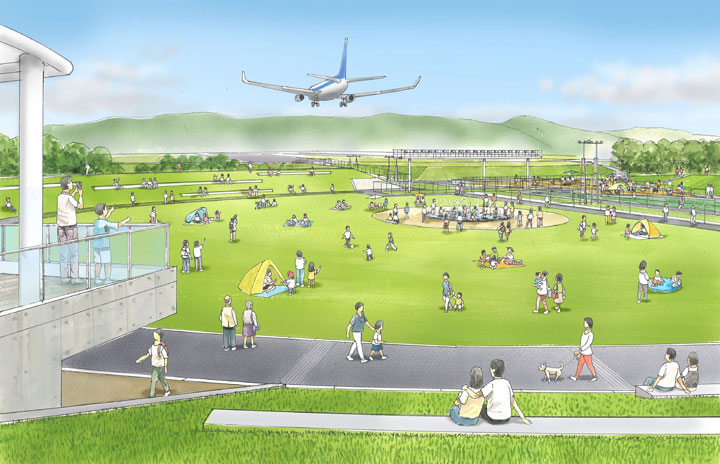 名物おばちゃんがまもなく大きな機体が通過します風圧と砂の巻き上げにご注意下さい と 教えてくれるので、決定的瞬間が撮れました📸大きな機体はANAですが名物おばちゃんに