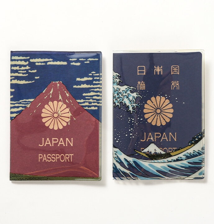 DETAIL パスポートケース パスポートカバー 赤富士 青富士