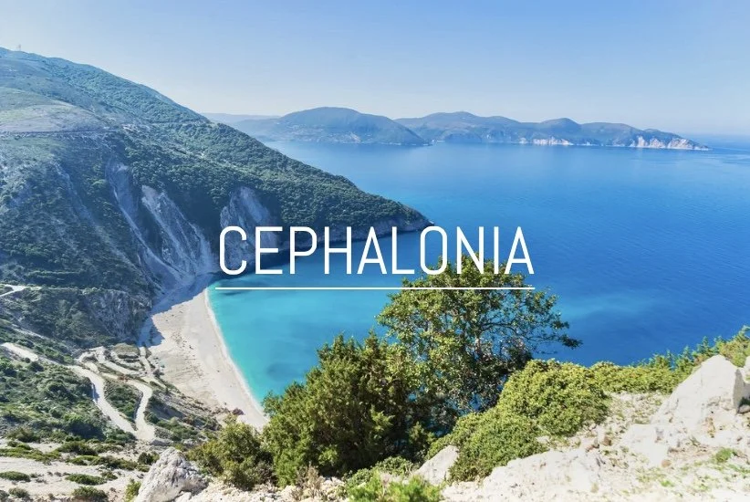 ギリシャのイオニア島 セファロニア で最も高いアイノス山の頂上からの眺め写真素材755590606Shutterstock