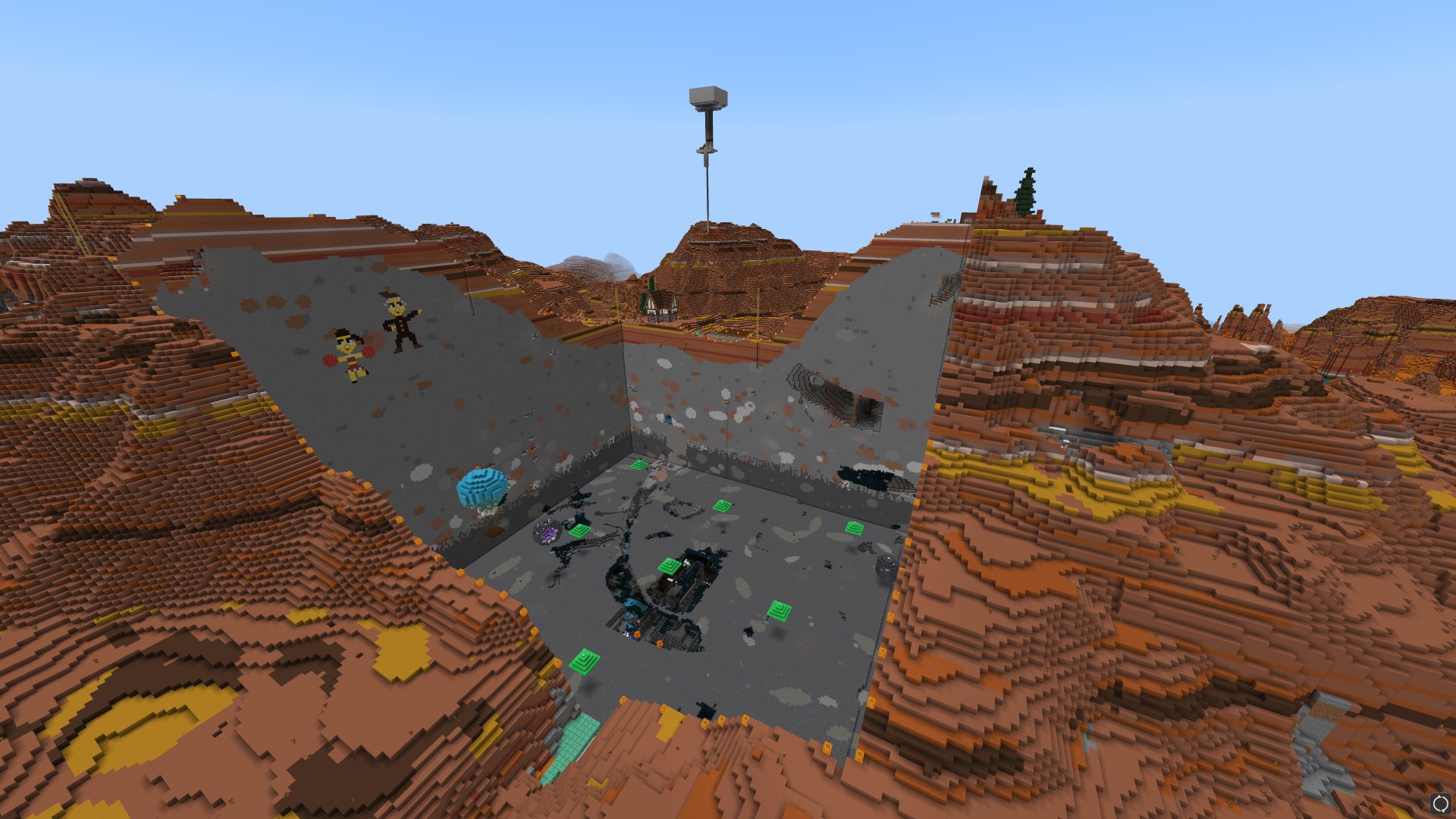 円形峡谷を掘りぬく : マインクラフトてんやわんや開拓記