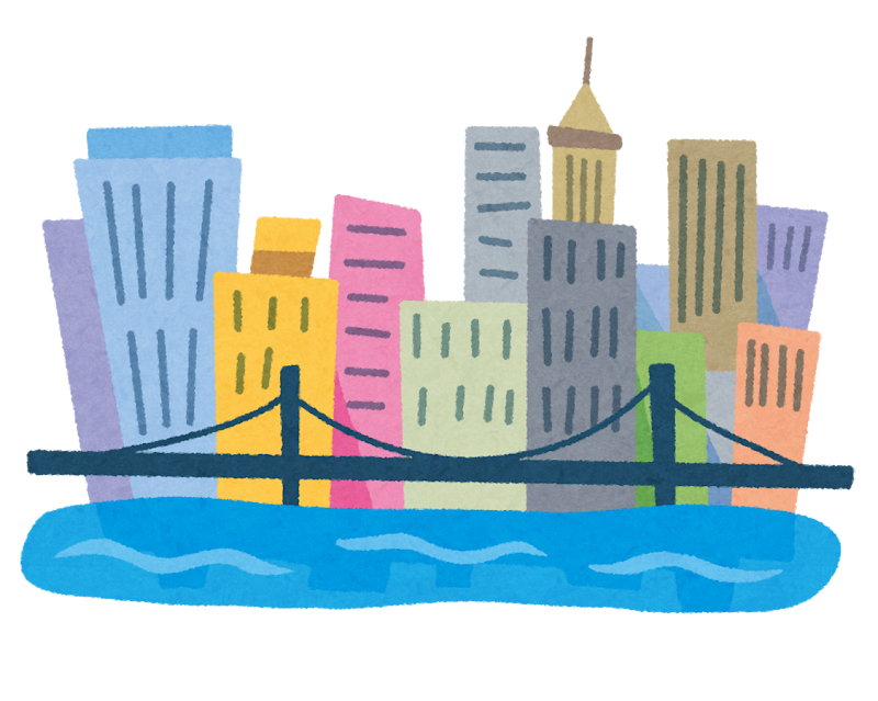 ニューヨークのマンハッタンのミッドタウンの超高層ビル都市景観スケッチ ベクター, ハドソン, 外観,