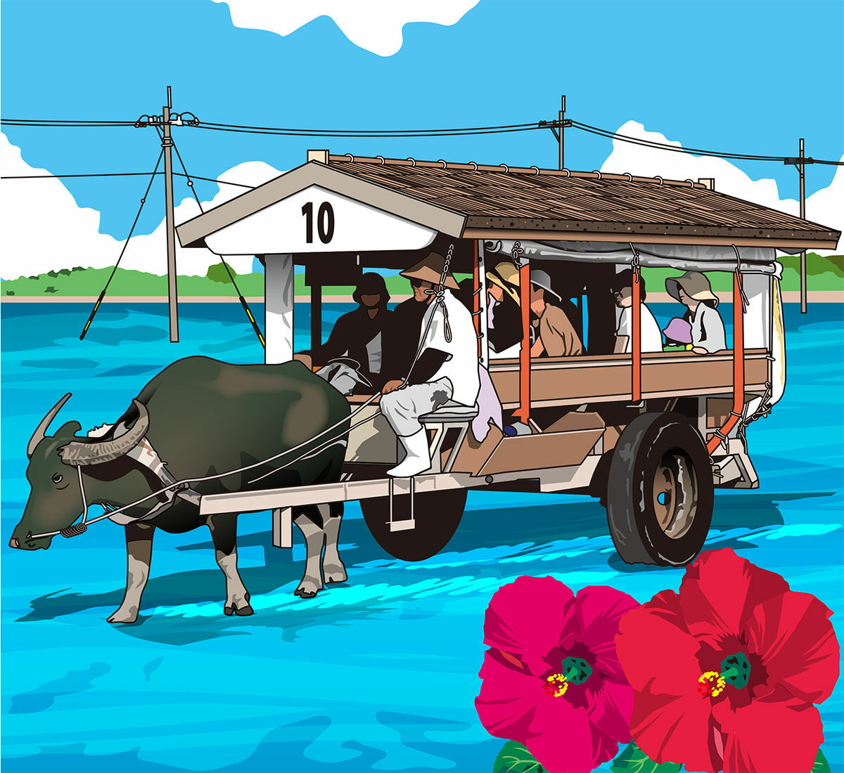 沖縄美ら海紀行 水牛車