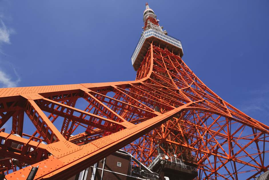 357 東京タワー 下から Stock