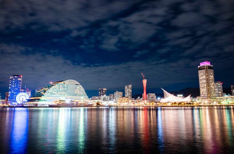 神戸ポートタワーの夜景兵庫県神戸市中央区-こよなく夜景を愛する人へ