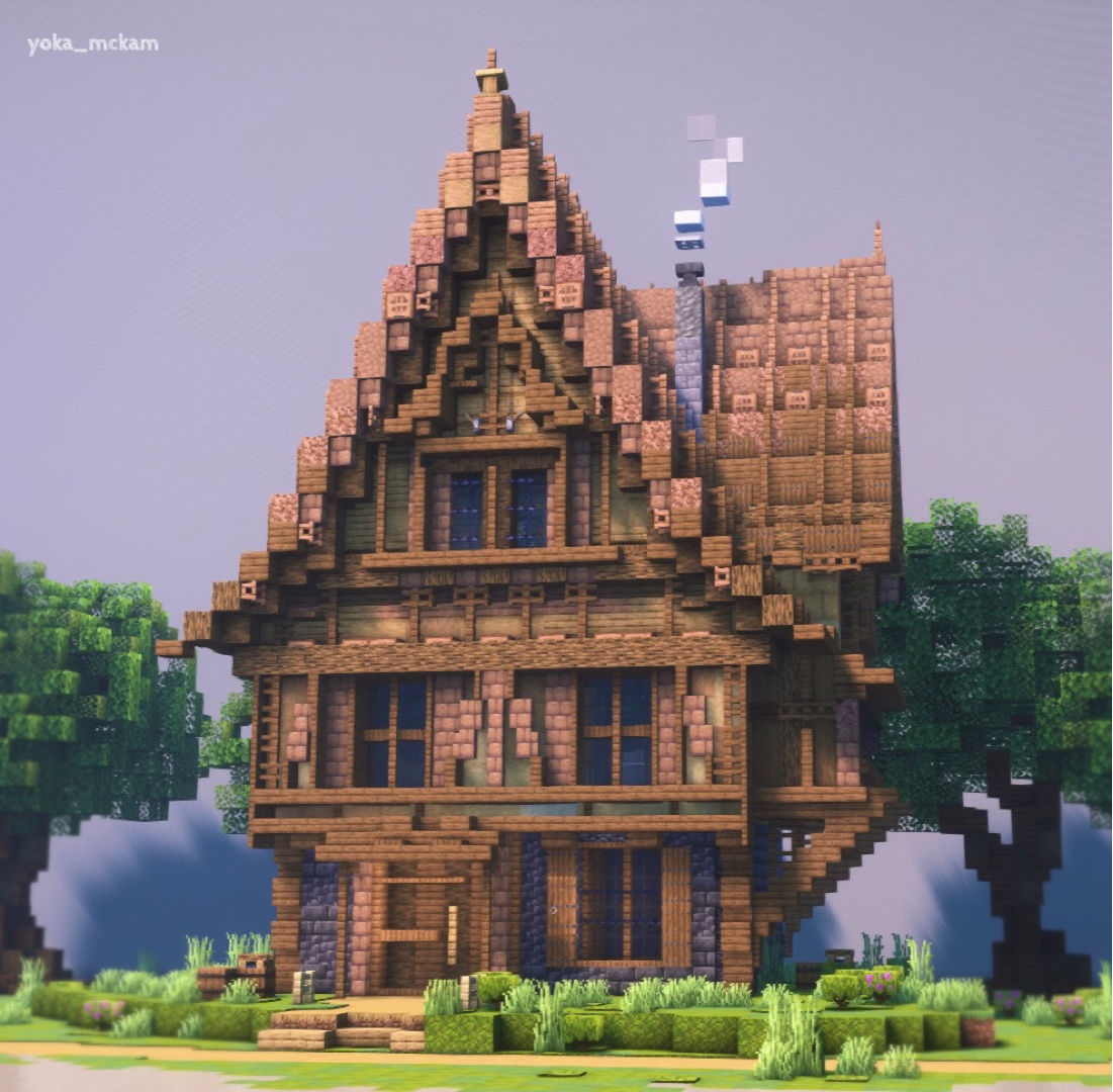 マイクラ建築 サバイバルに必要な要素を詰め込んだ大きめサバイバル拠点の作り方 Minecraft How