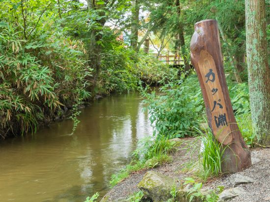 カッパ淵 〜岩手県〜 昔話や色々な河童伝説が伝わる岩手県遠野。 この町ではかっぱの伝説がとても有名です。