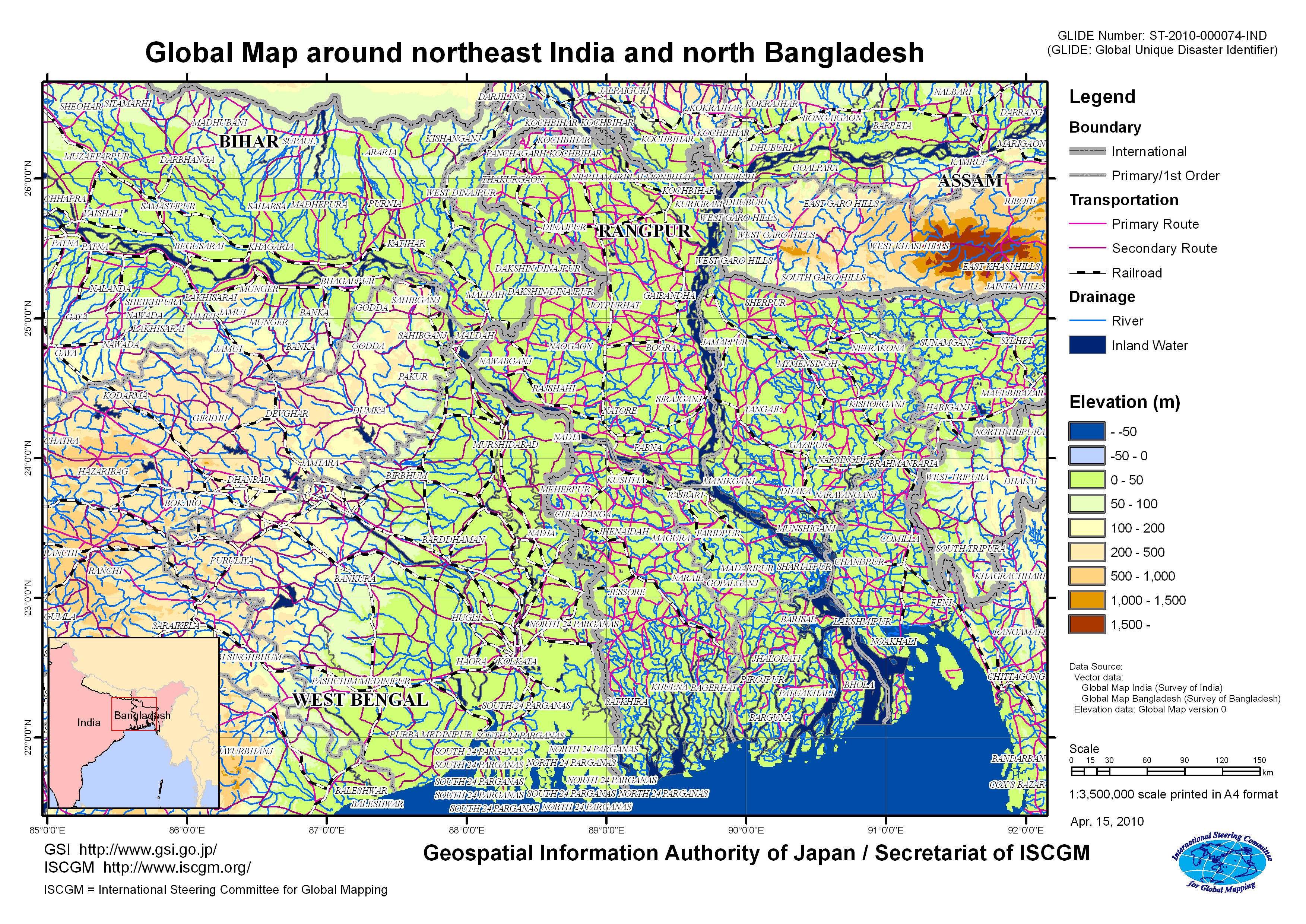 バングラデシュの世界地図イラストイラスト - No: