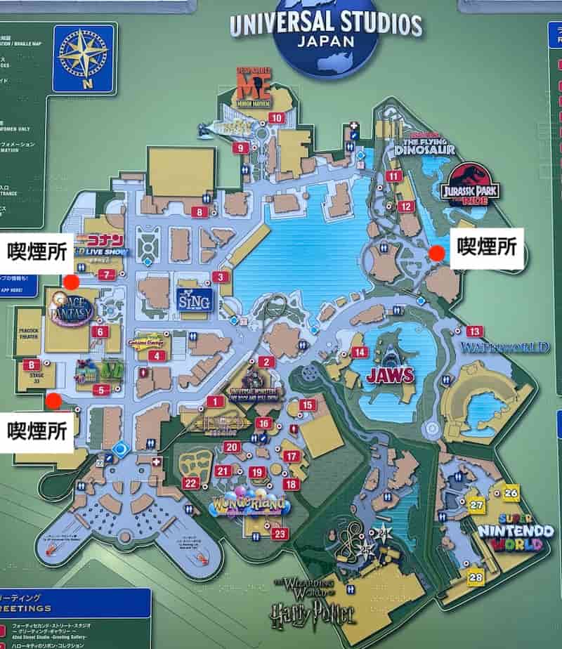 USJ トイレの場所がわかる地図。ハリーポッターの有名なトイレ「嘆きのマートル」も行ってみよー。トイコレ 人生はおもちゃ箱