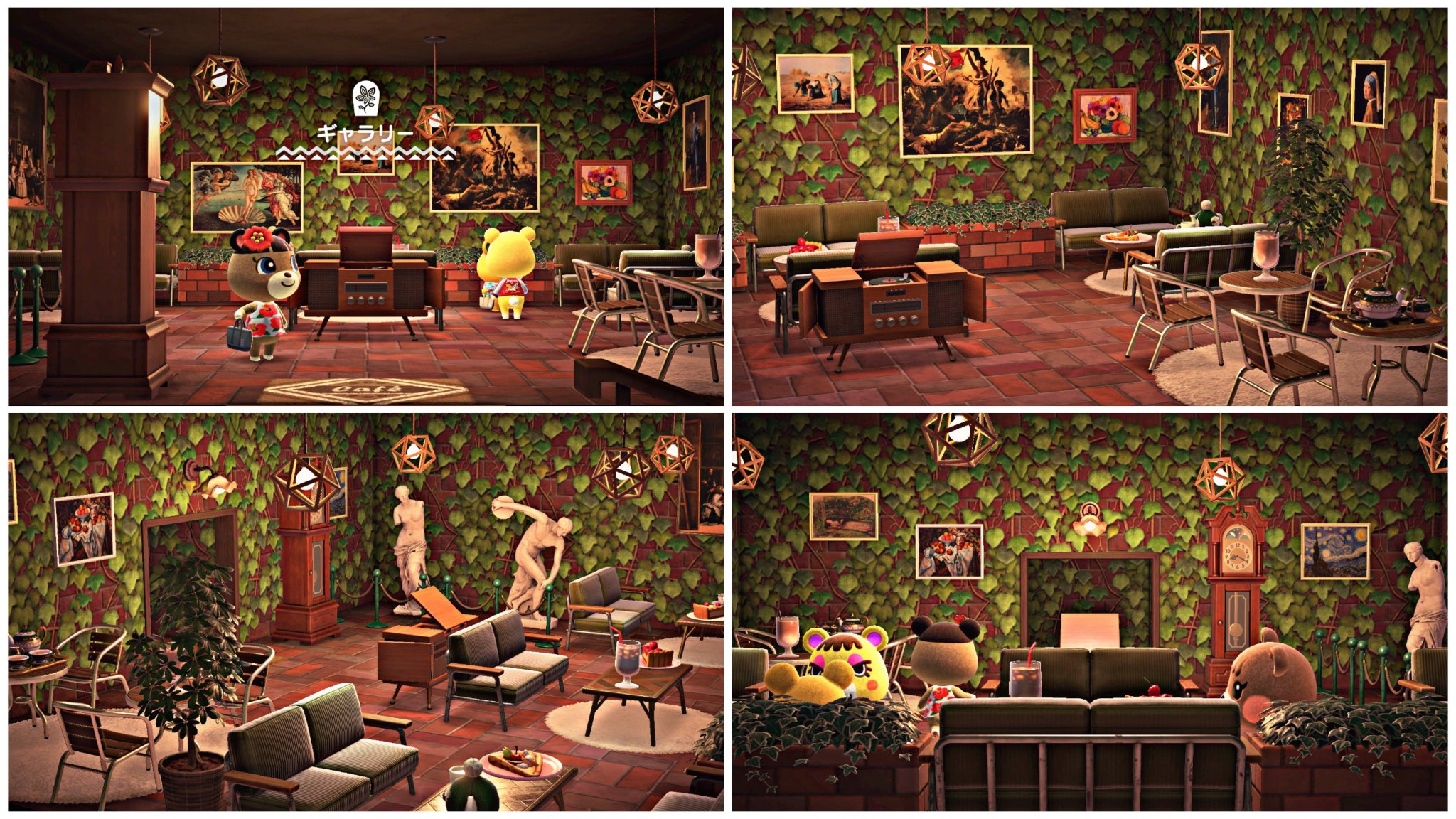 和風続きで辛くなってきたので、気分転換にハピパラでカフェ作って来ました😂🫠 My lovely partners♡@creationofblossom