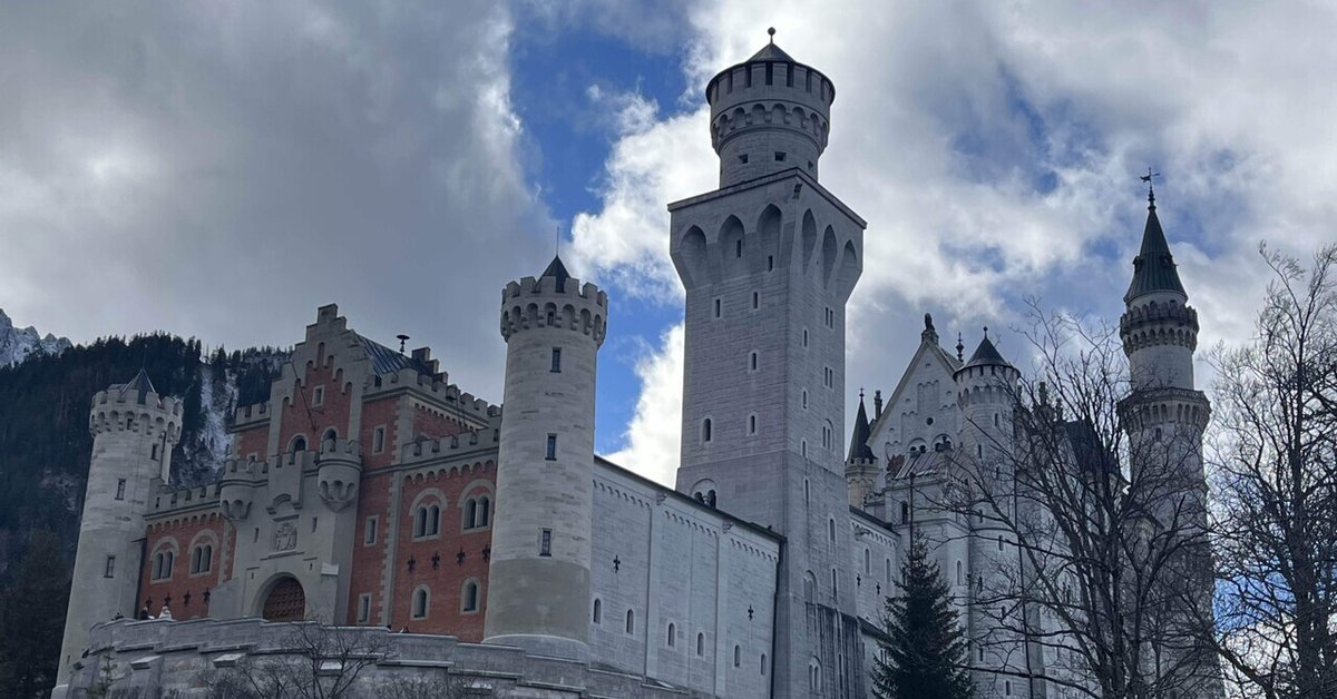 ディズニーシンデレラ城モデル、ノイシュバンシュタイン城に行ってきた🏰すかいだいびんぐ🇩🇰✈️